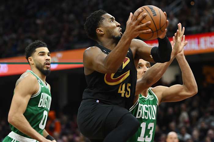 Boston Celtics forward Jayson Tatum, guard Malcolm Brogdon